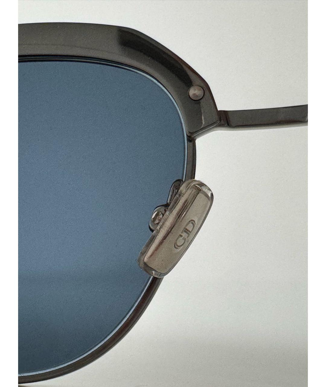 CHRISTIAN DIOR Антрацитовые металлические солнцезащитные очки, фото 3