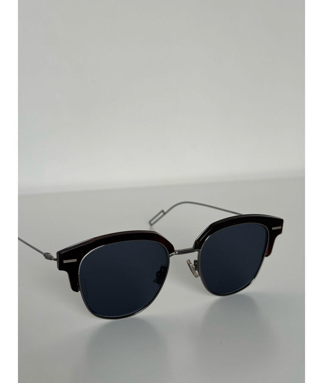 CHRISTIAN DIOR Антрацитовые металлические солнцезащитные очки, фото 2