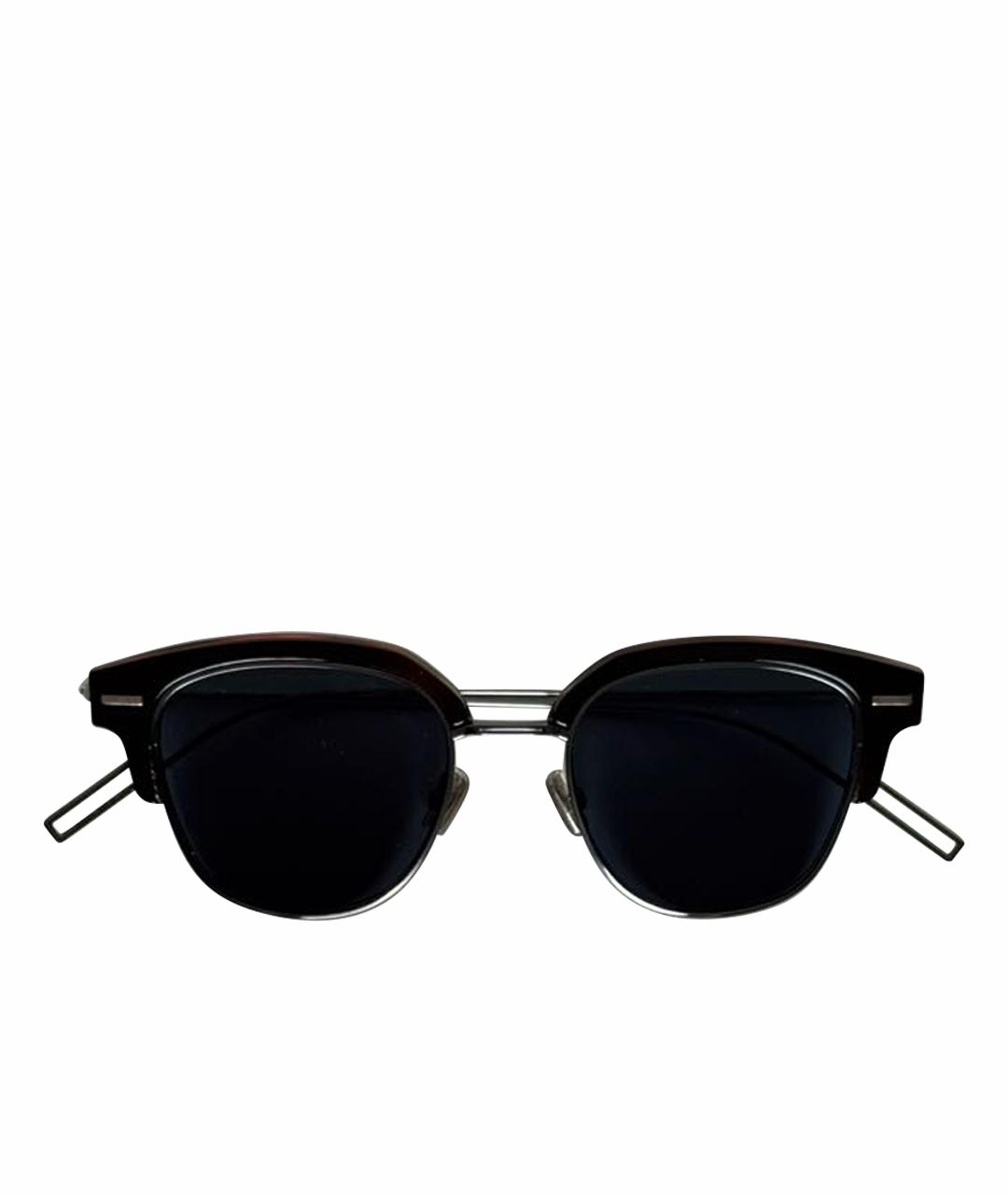 CHRISTIAN DIOR Антрацитовые металлические солнцезащитные очки, фото 1