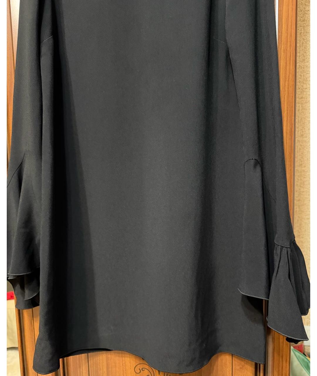 NO. 21 Черное вискозное повседневное платье, фото 6