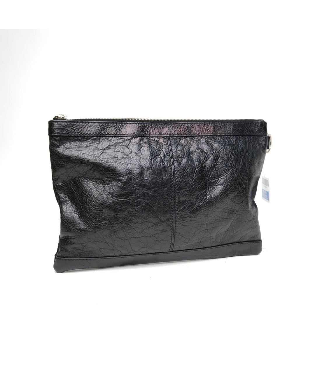 BALENCIAGA Черная кожаная сумка через плечо, фото 5