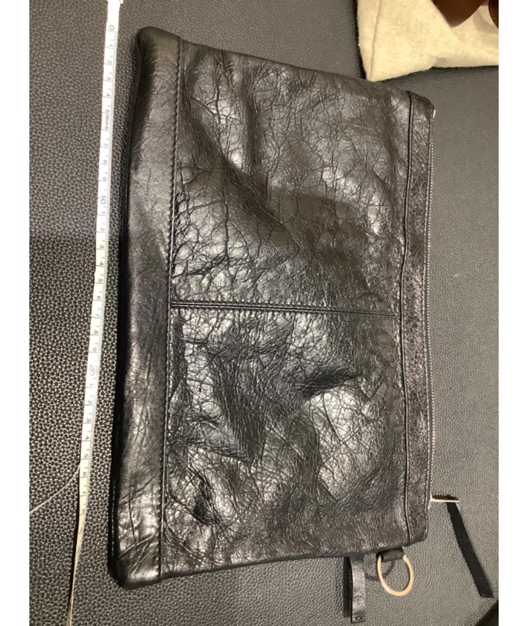 BALENCIAGA Черная кожаная сумка через плечо, фото 9