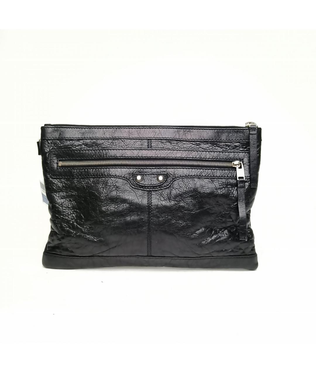 BALENCIAGA Черная кожаная сумка через плечо, фото 2