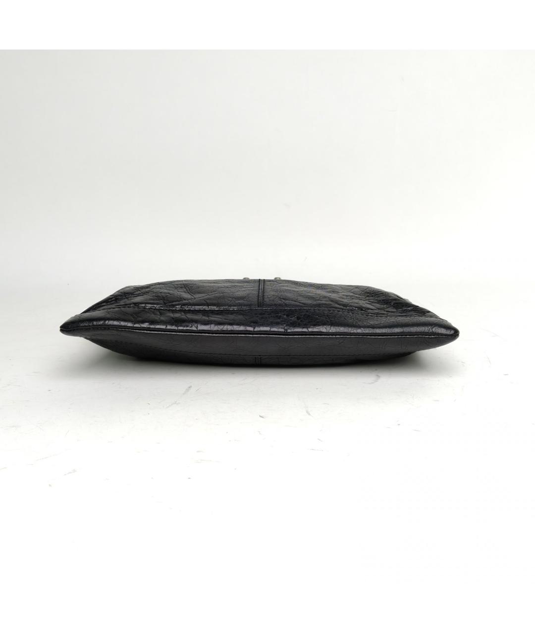 BALENCIAGA Черная кожаная сумка через плечо, фото 6