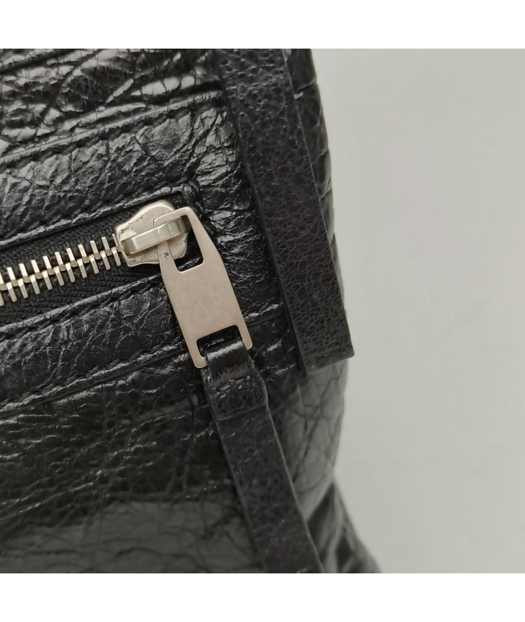 BALENCIAGA Черная кожаная сумка через плечо, фото 7