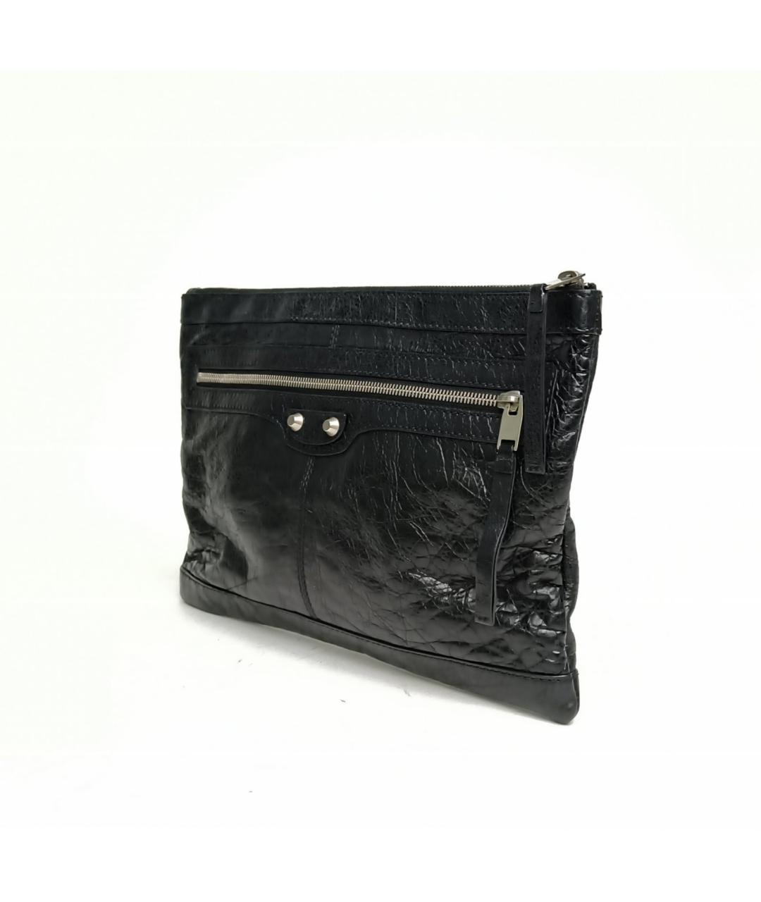 BALENCIAGA Черная кожаная сумка через плечо, фото 3