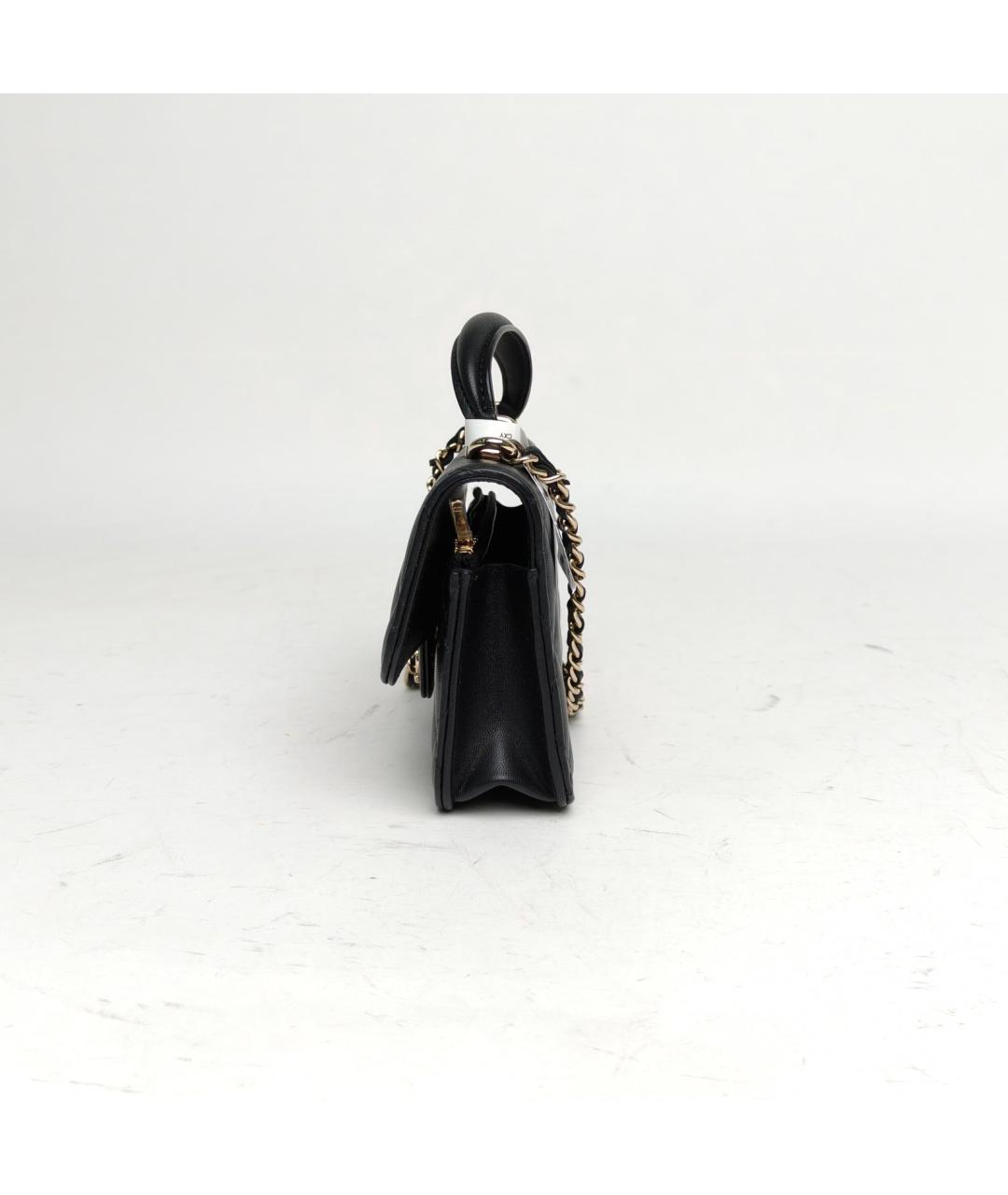 CHANEL Черная кожаная сумка через плечо, фото 3