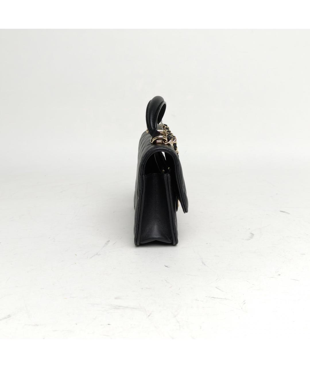 CHANEL Черная кожаная сумка через плечо, фото 5