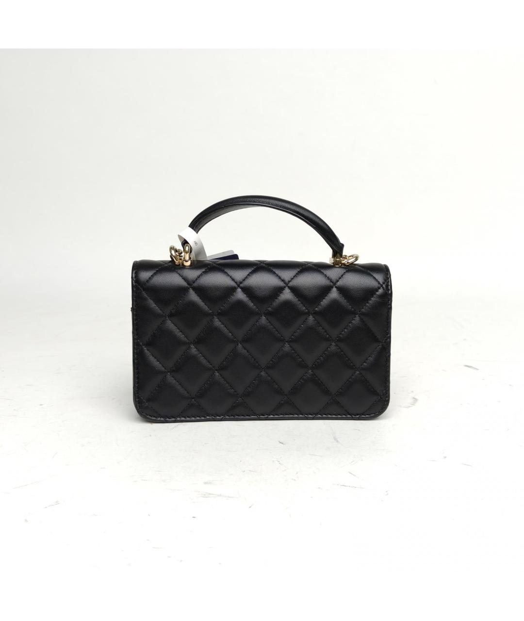 CHANEL Черная кожаная сумка через плечо, фото 4