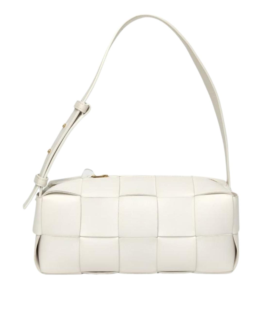 BOTTEGA VENETA Белая кожаная сумка через плечо, фото 1