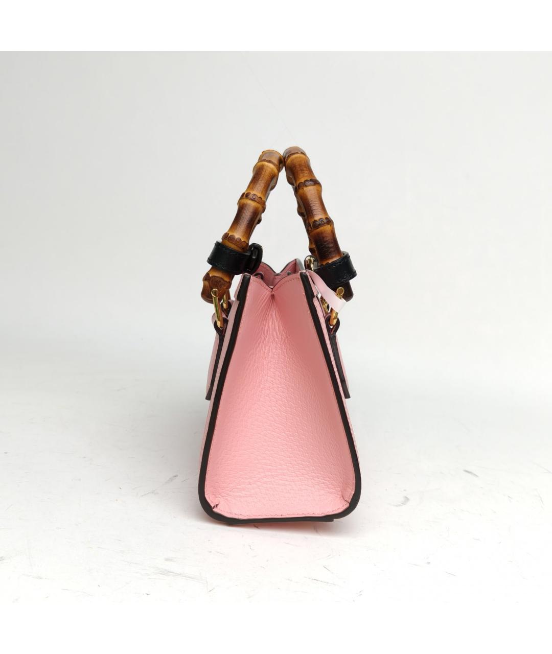 GUCCI Розовая кожаная сумка через плечо, фото 5