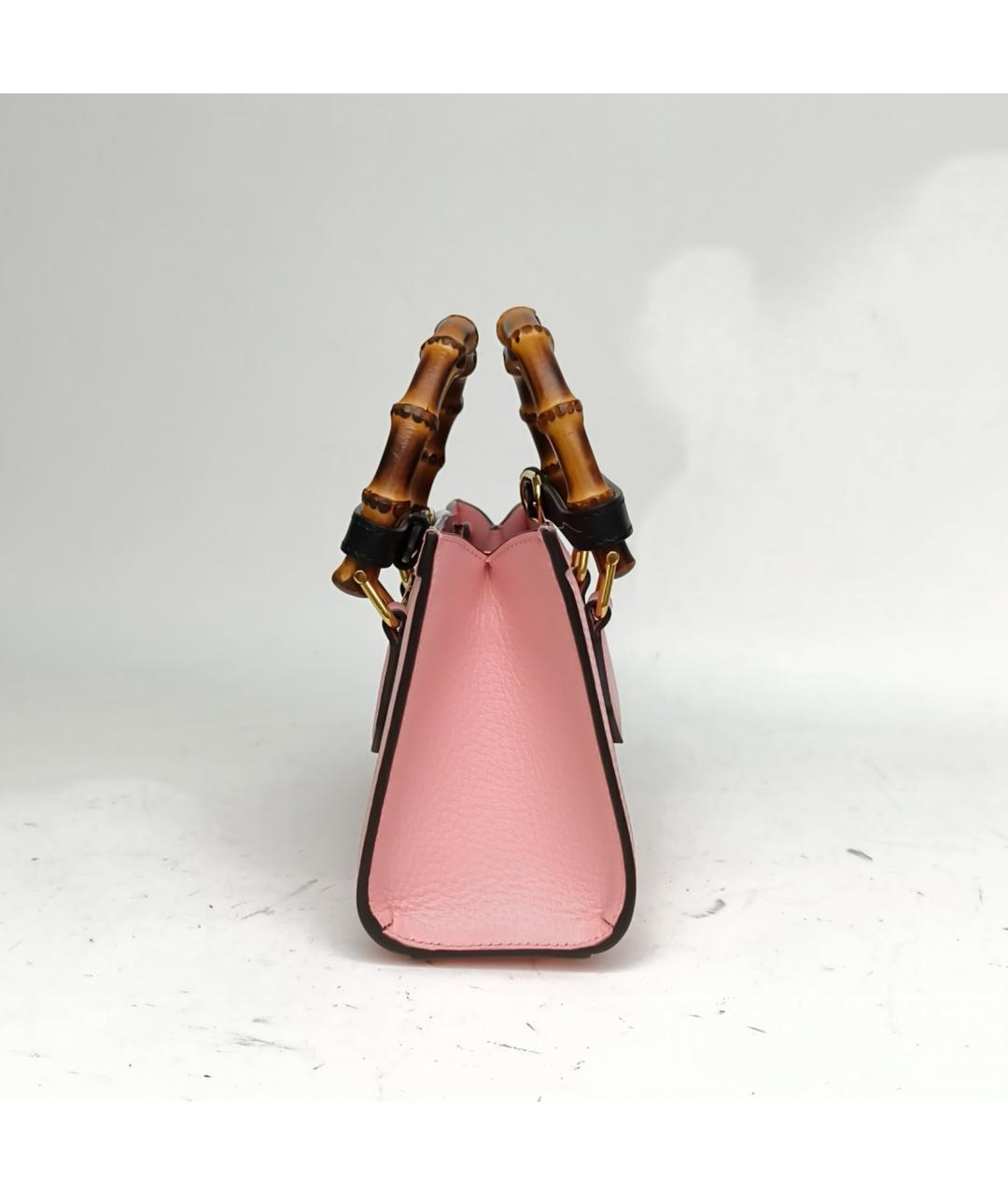 GUCCI Розовая кожаная сумка через плечо, фото 3