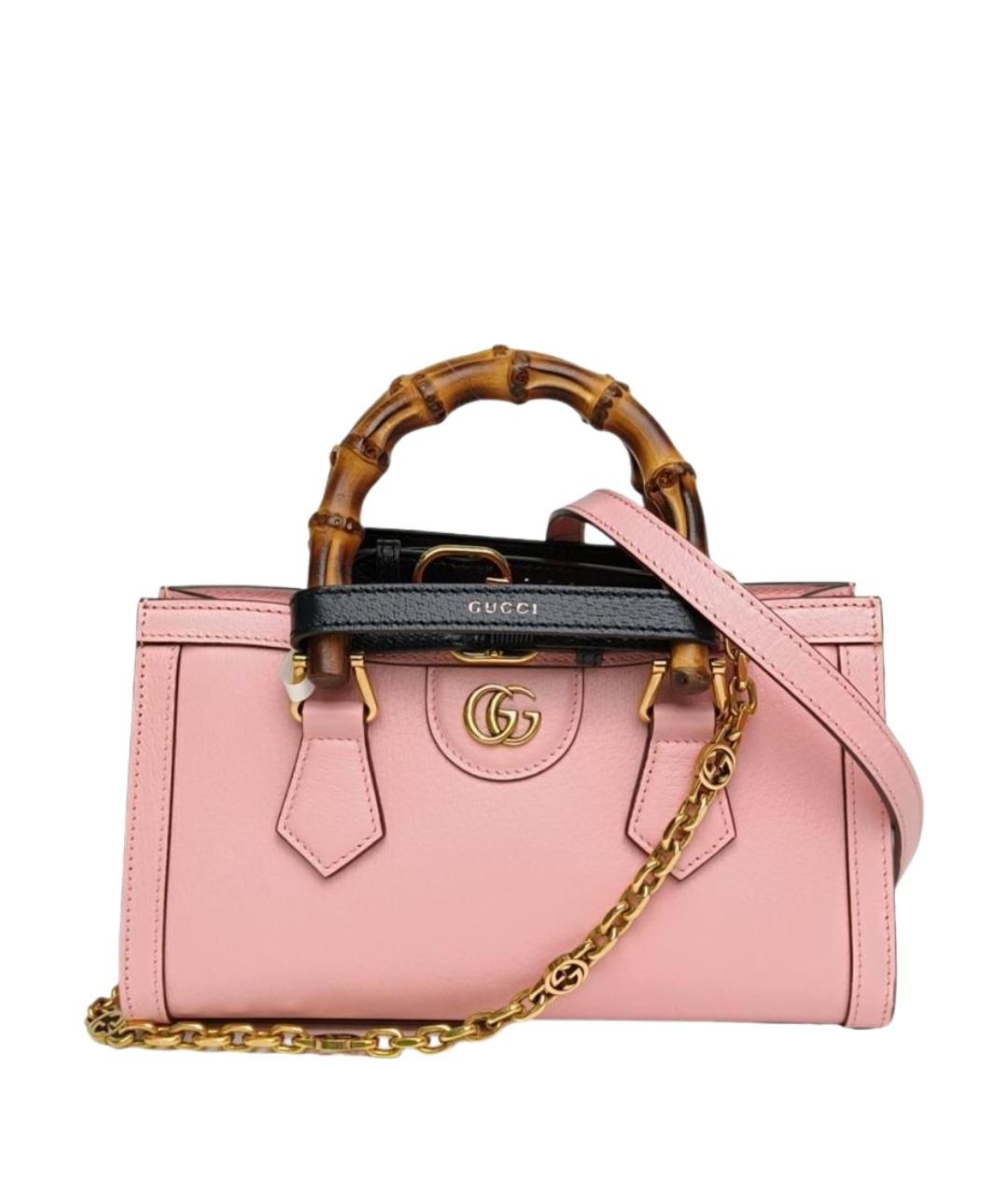 GUCCI Розовая кожаная сумка через плечо, фото 1