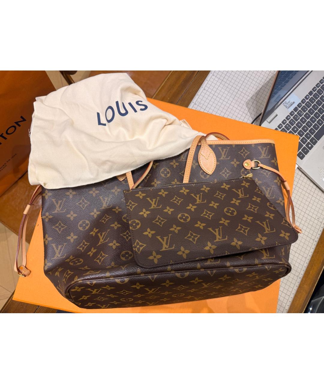 LOUIS VUITTON Коричневая сумка через плечо, фото 7