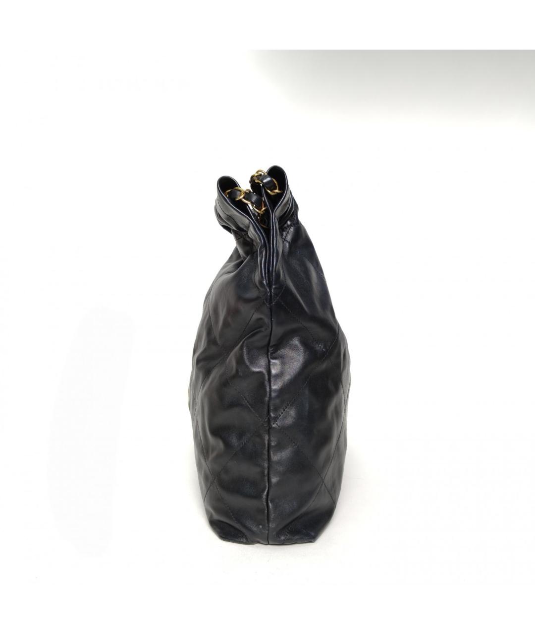 CHANEL Черная кожаная сумка тоут, фото 3