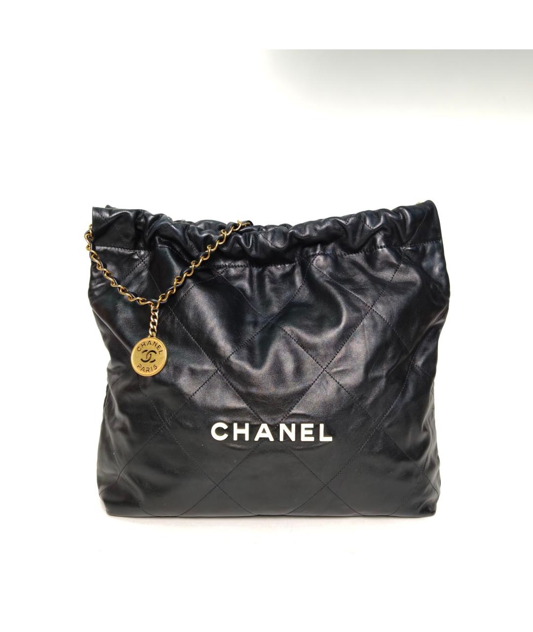 CHANEL Черная кожаная сумка тоут, фото 2