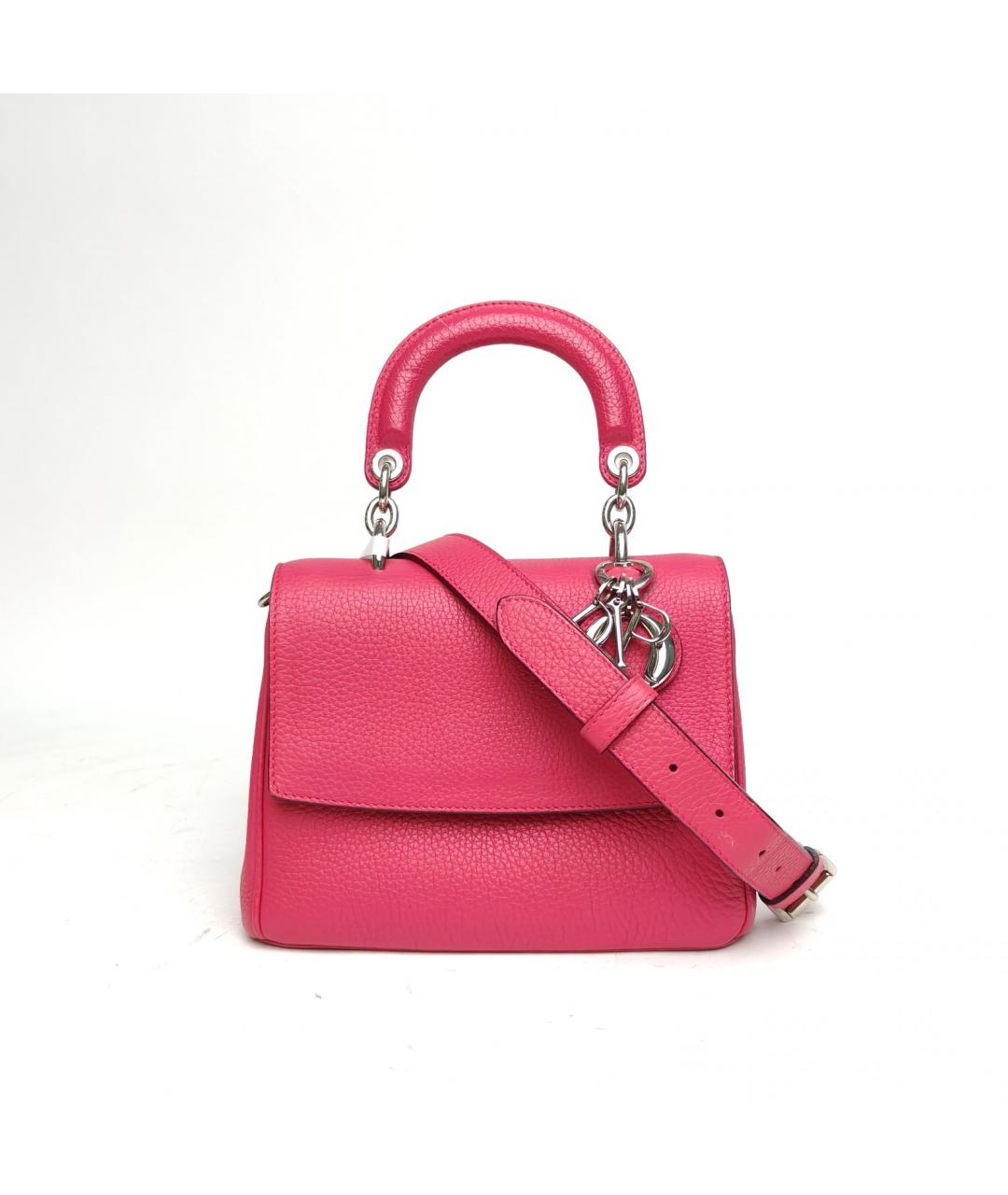 CHRISTIAN DIOR Розовая кожаная сумка через плечо, фото 2