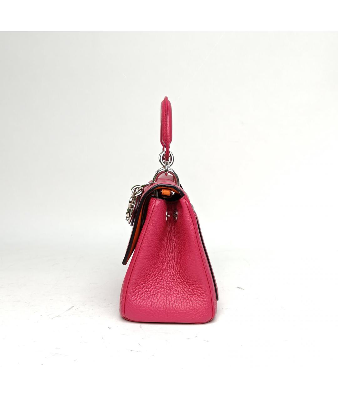 CHRISTIAN DIOR Розовая кожаная сумка через плечо, фото 3