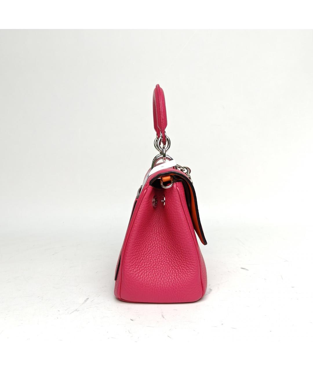 CHRISTIAN DIOR Розовая кожаная сумка через плечо, фото 4