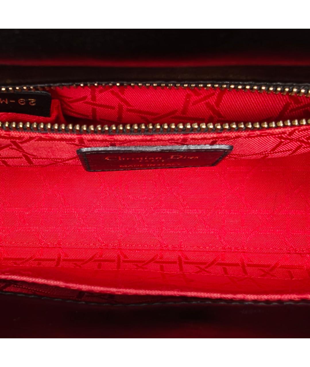 CHRISTIAN DIOR Черная кожаная сумка через плечо, фото 7