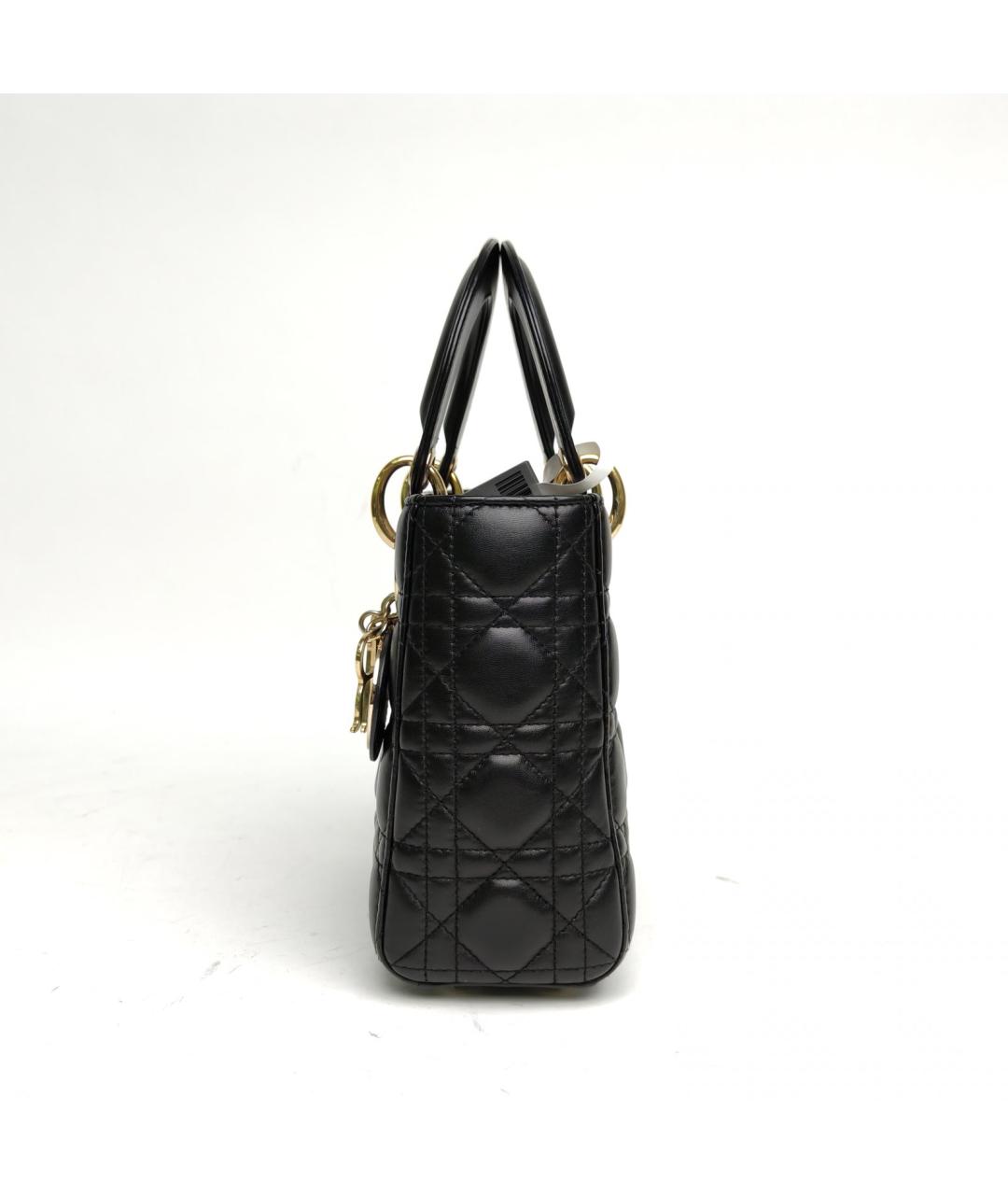 CHRISTIAN DIOR Черная кожаная сумка через плечо, фото 3