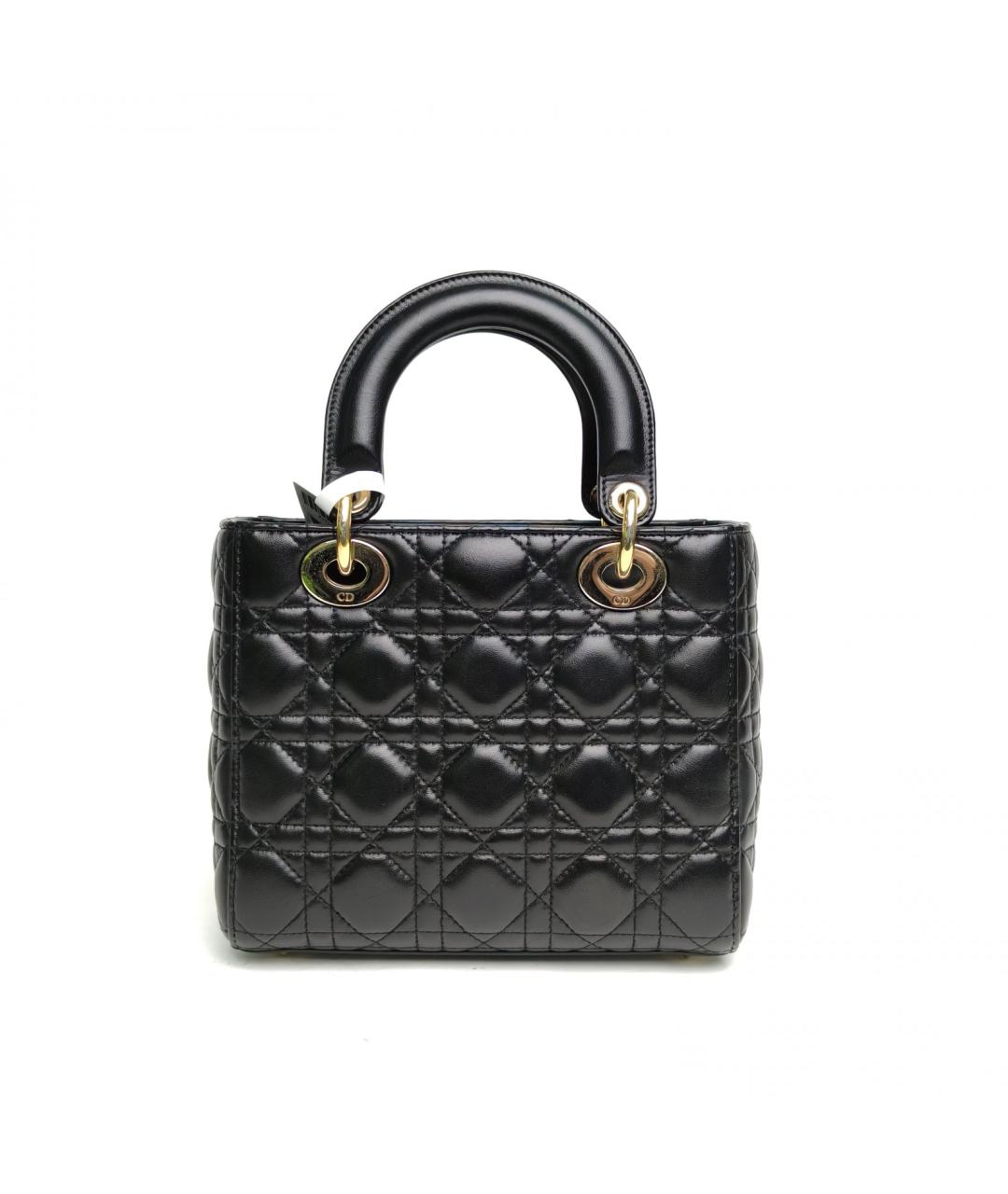 CHRISTIAN DIOR Черная кожаная сумка через плечо, фото 4