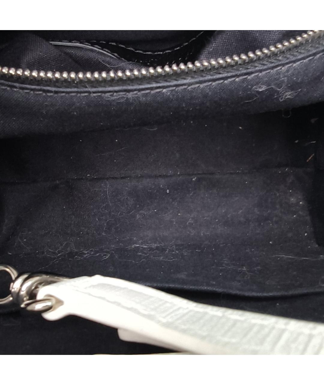 BALENCIAGA Белая кожаная сумка через плечо, фото 6