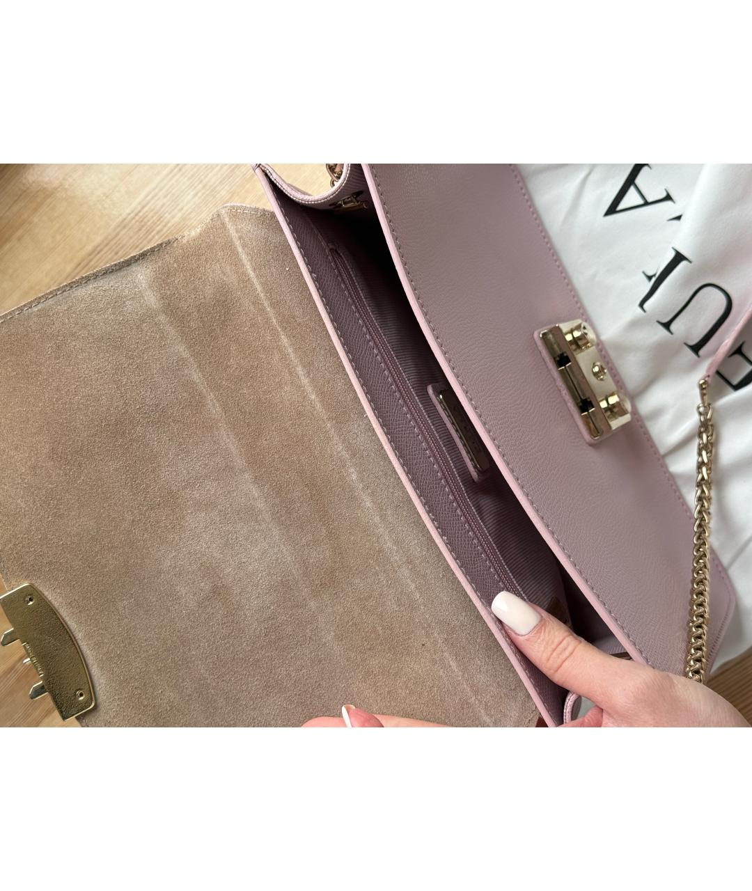 FURLA Розовая кожаная сумка через плечо, фото 2