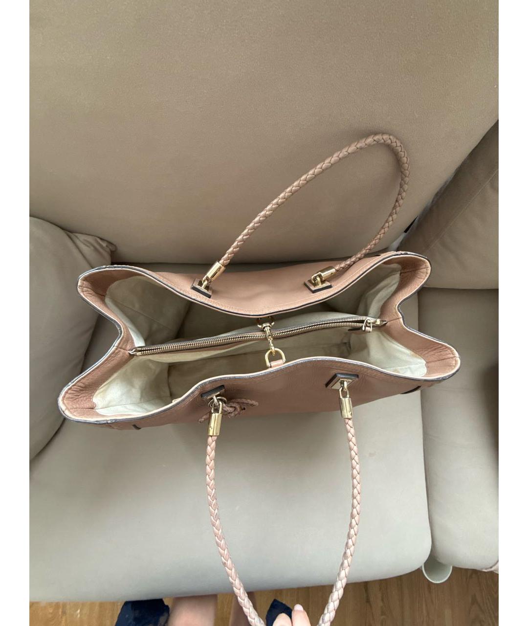 GUCCI Бежевая кожаная сумка тоут, фото 3