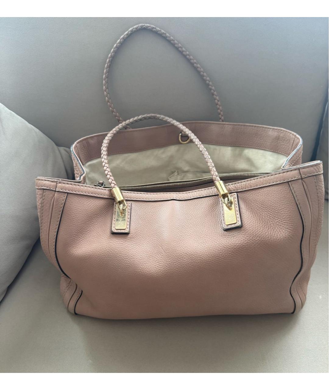 GUCCI Бежевая кожаная сумка тоут, фото 2