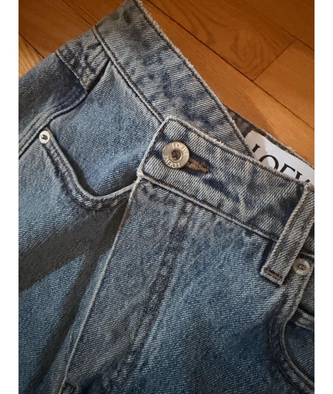 LOEWE Голубые хлопковые прямые джинсы, фото 8