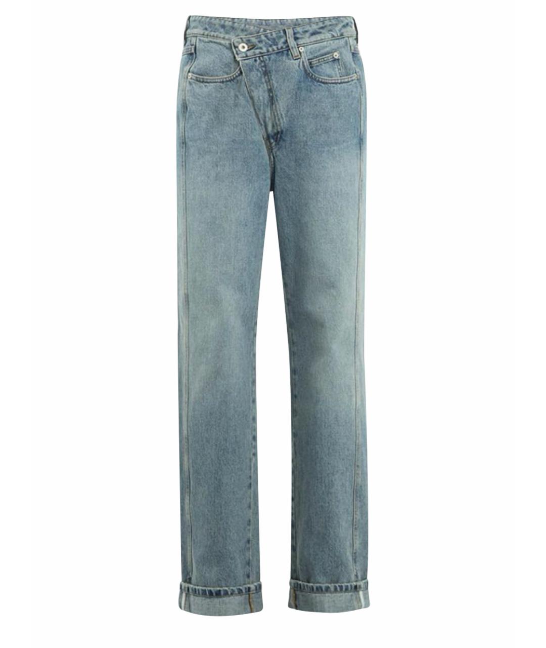 LOEWE Голубые хлопковые прямые джинсы, фото 1