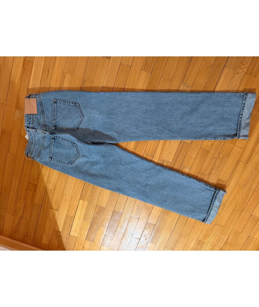 LOEWE Голубые хлопковые прямые джинсы, фото 4