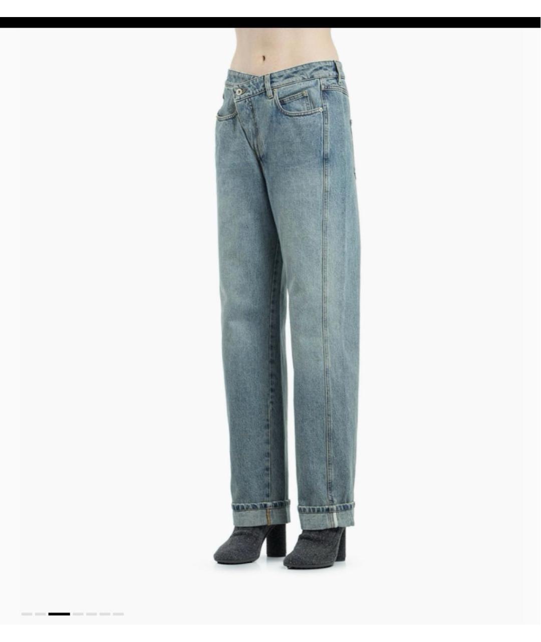LOEWE Голубые хлопковые прямые джинсы, фото 3