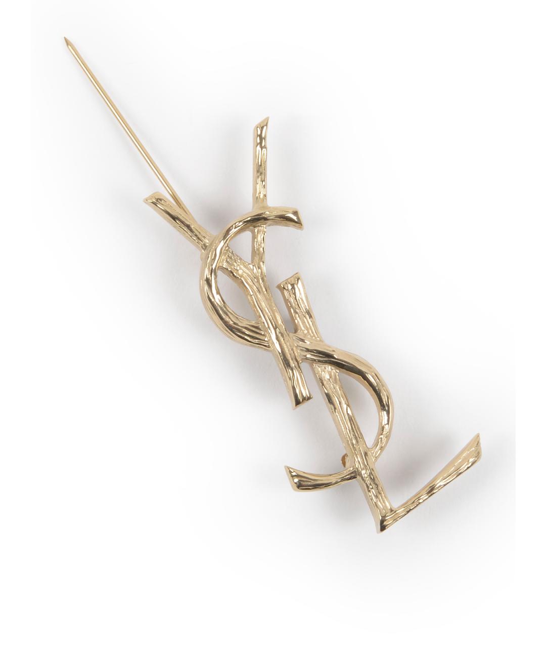 SAINT LAURENT Золотая металлическая булавка / брошь, фото 3