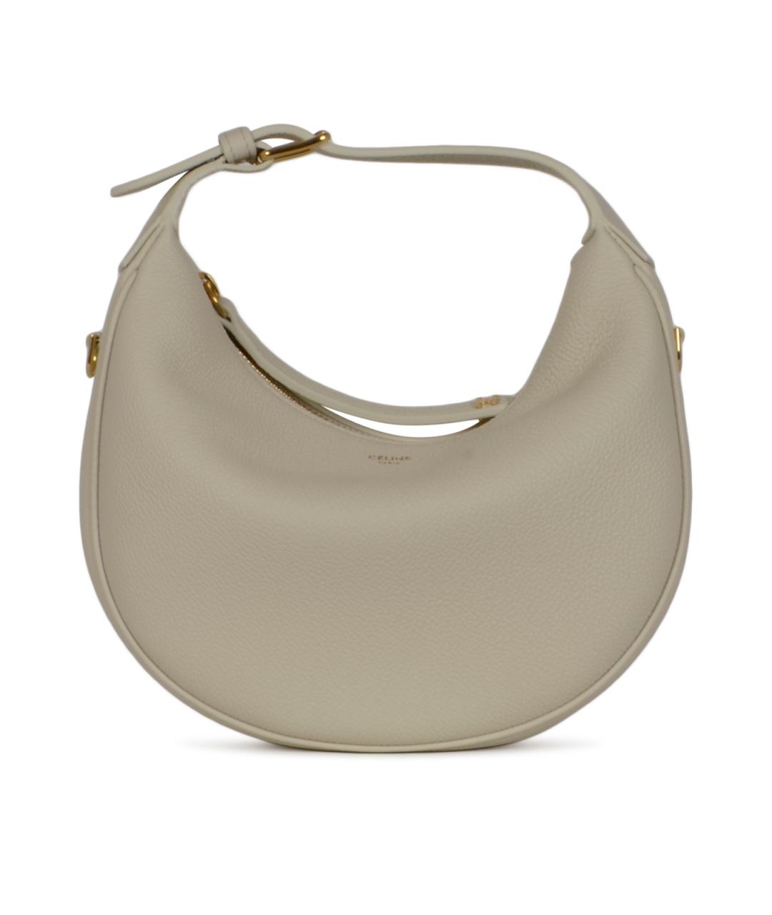 CELINE Бежевая кожаная сумка через плечо, фото 1