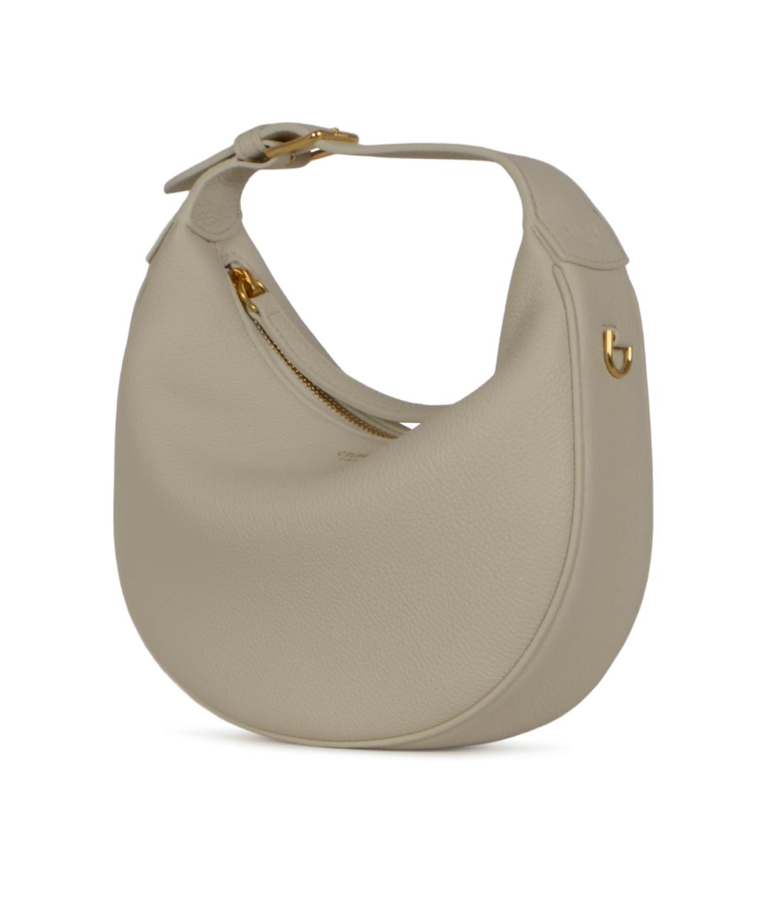 CELINE Бежевая кожаная сумка через плечо, фото 2