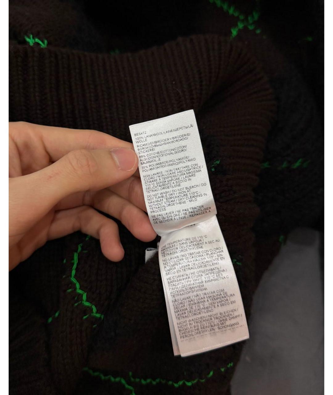 BOTTEGA VENETA Коричневый шерстяной джемпер / свитер, фото 5