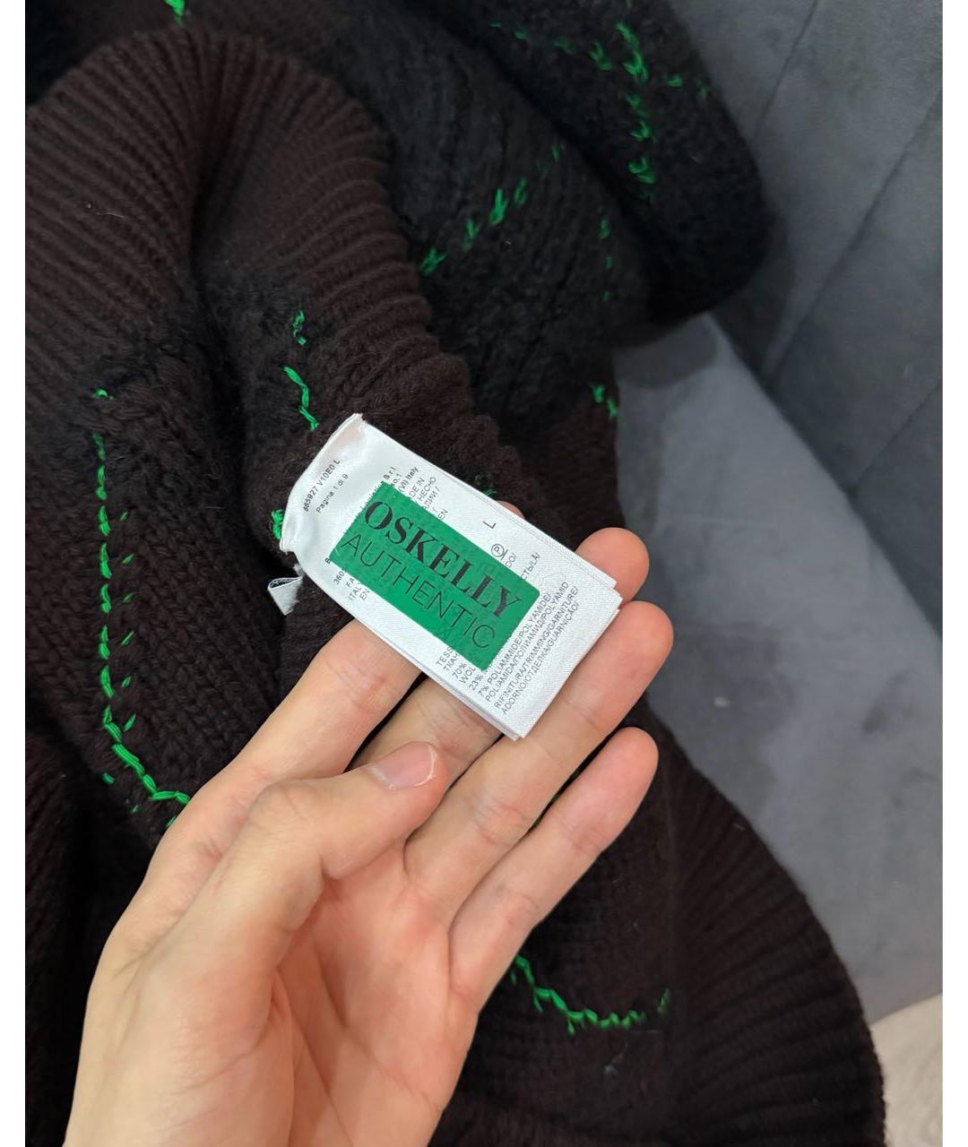 BOTTEGA VENETA Коричневый шерстяной джемпер / свитер, фото 4