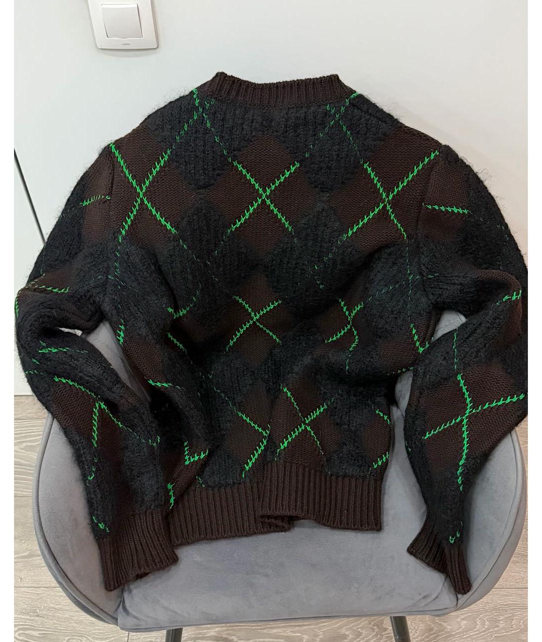 BOTTEGA VENETA Коричневый шерстяной джемпер / свитер, фото 3