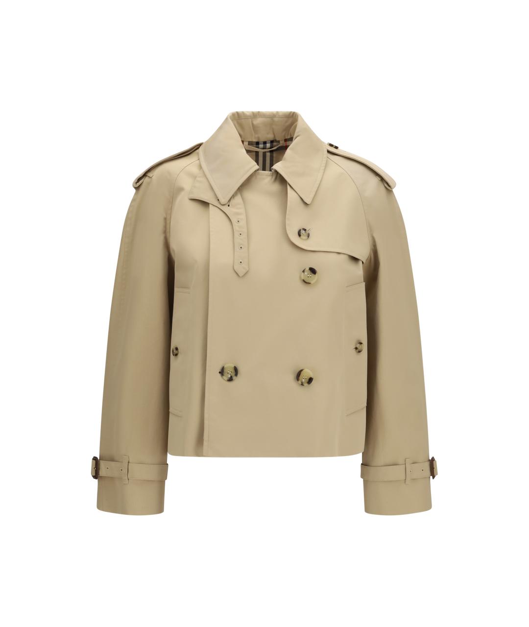 BURBERRY Бежевый хлопковый тренч/плащ, фото 1