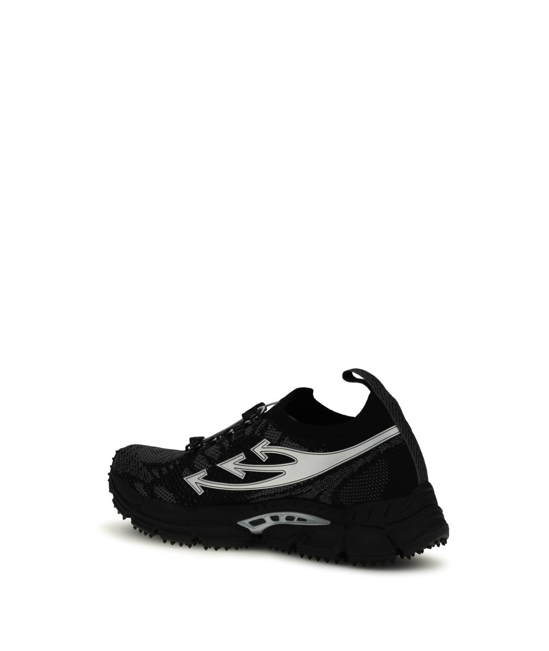 OFF-WHITE Черные текстильные низкие кроссовки / кеды, фото 3