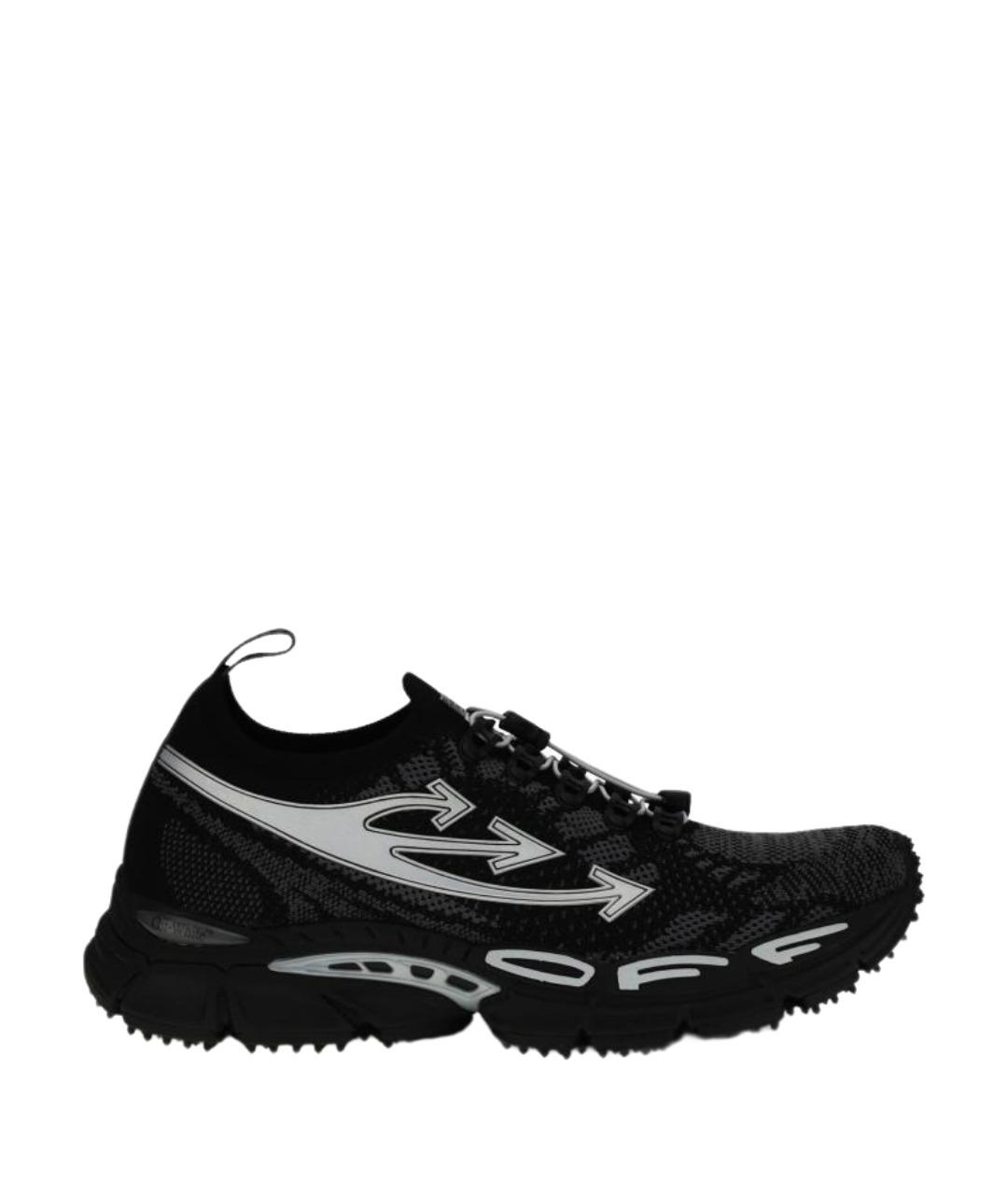 OFF-WHITE Черные текстильные низкие кроссовки / кеды, фото 1