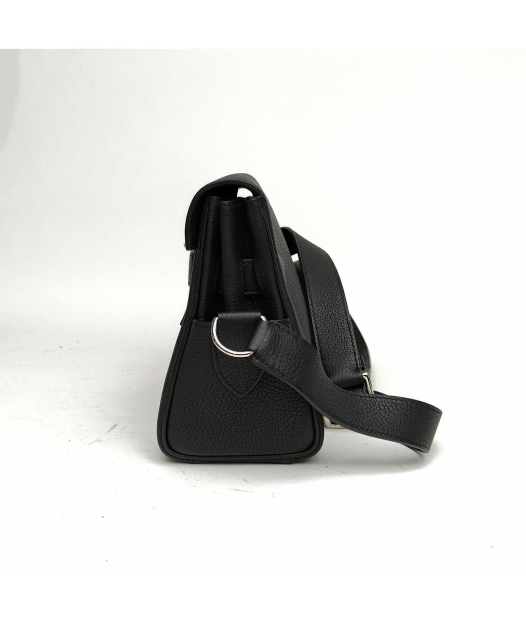 HERMES Черная кожаная сумка через плечо, фото 3