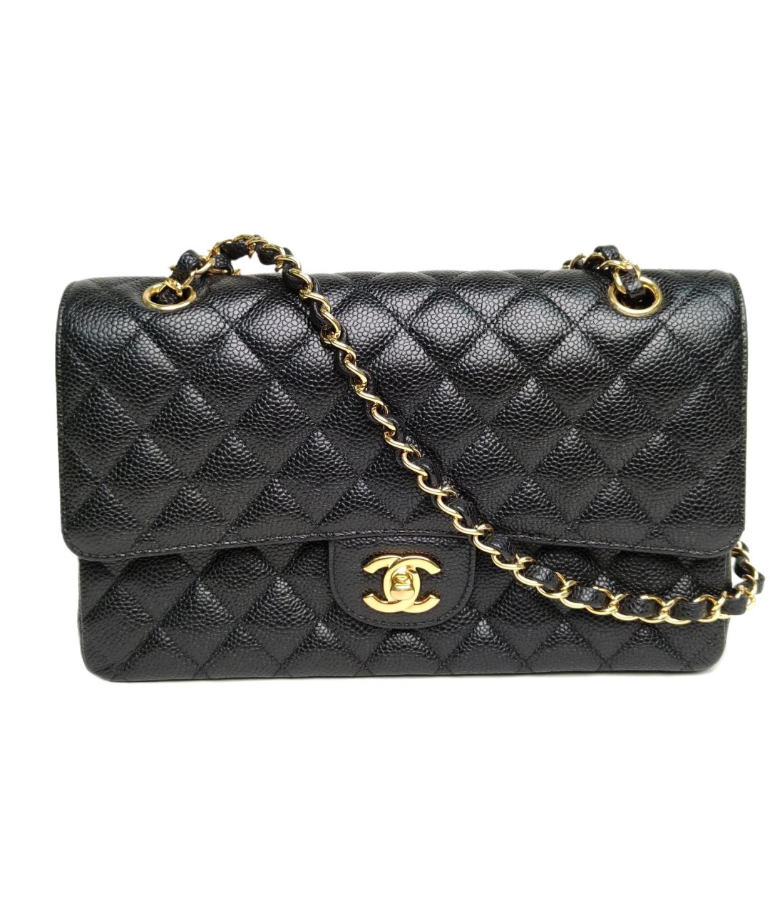 CHANEL Черная кожаная сумка через плечо, фото 1