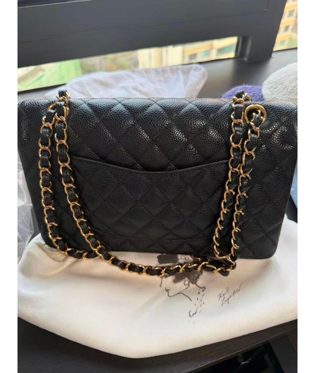 CHANEL Черная кожаная сумка через плечо, фото 7