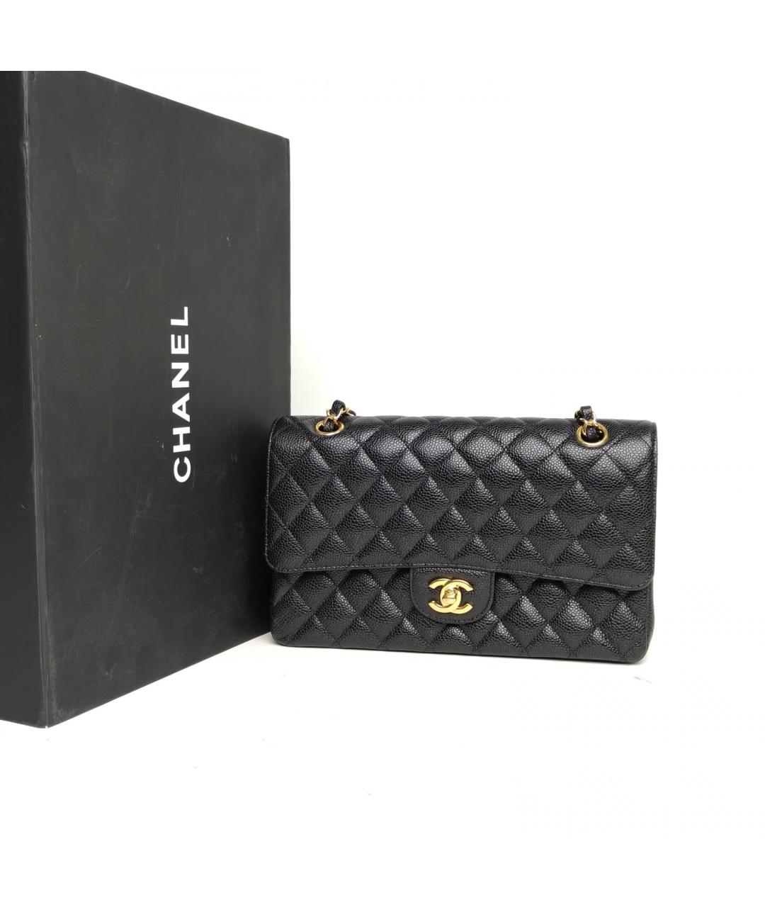 CHANEL Черная кожаная сумка через плечо, фото 6