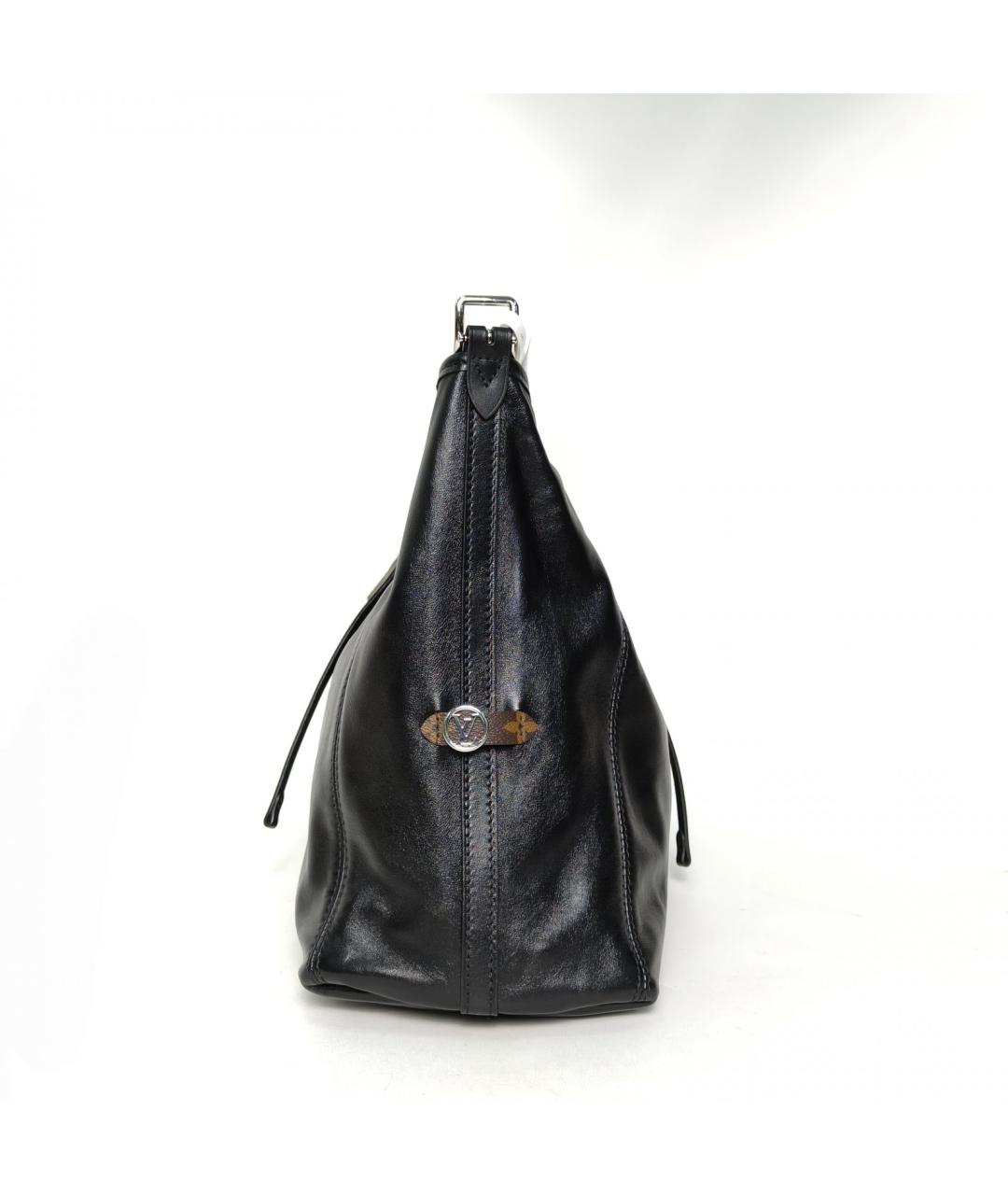 LOUIS VUITTON Черная кожаная сумка через плечо, фото 4