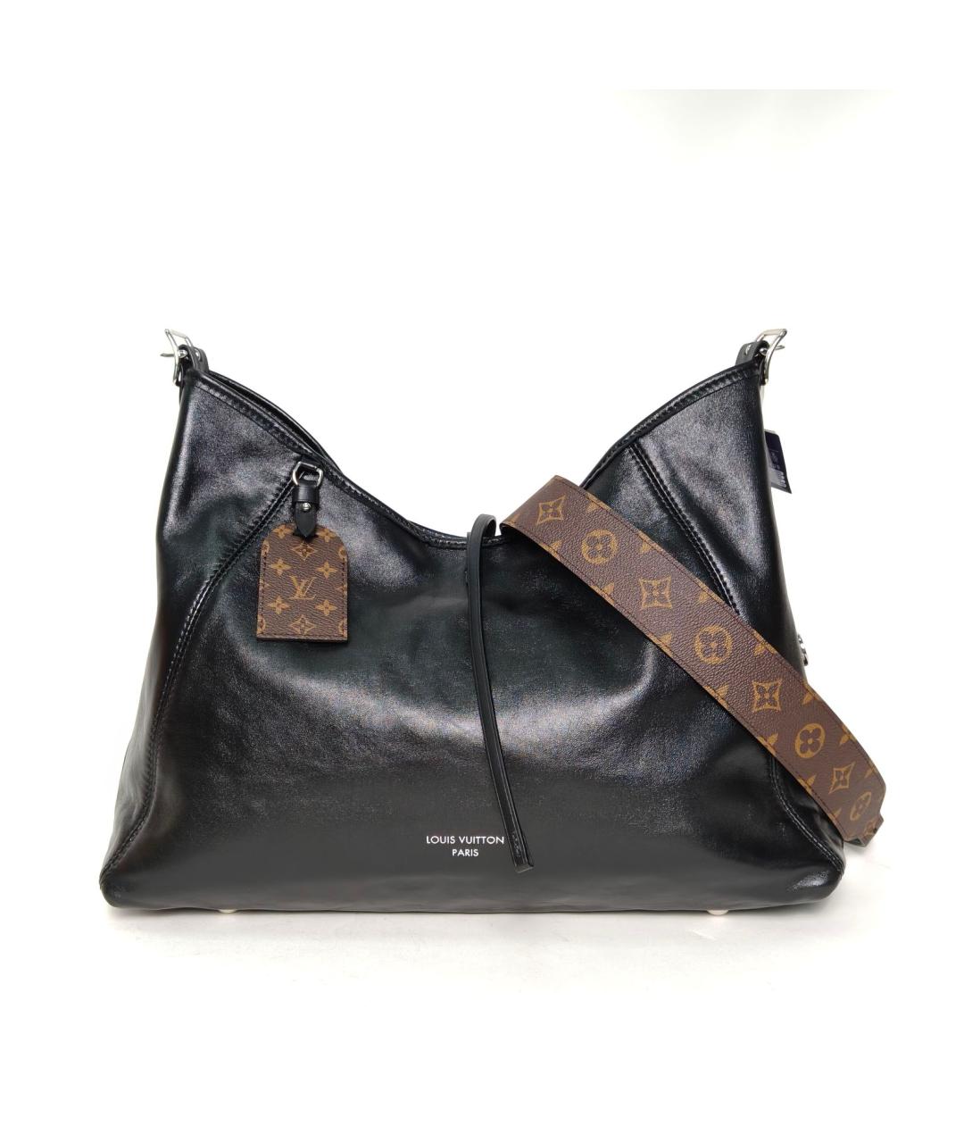 LOUIS VUITTON Черная кожаная сумка через плечо, фото 2