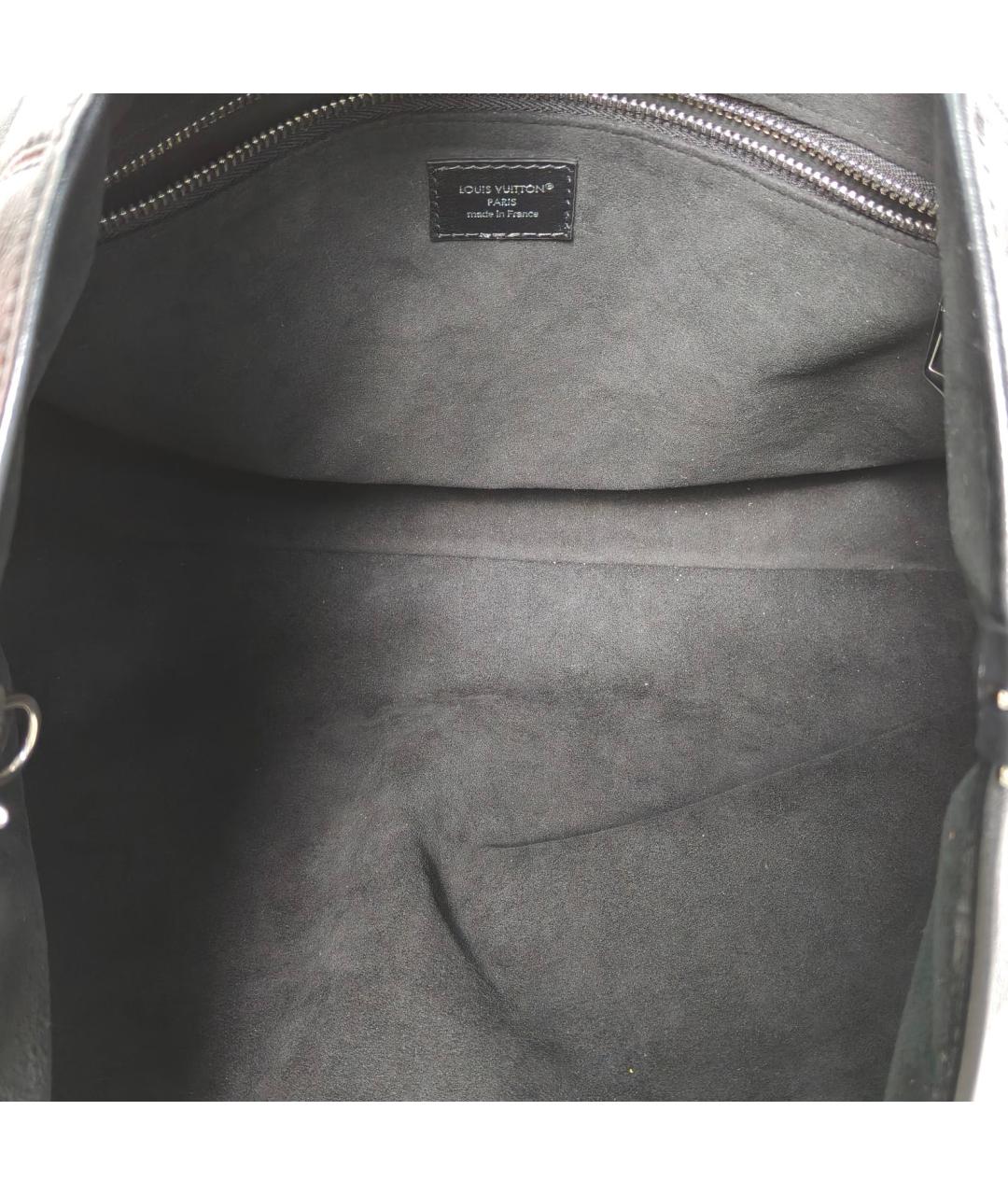 LOUIS VUITTON Черная кожаная сумка через плечо, фото 6